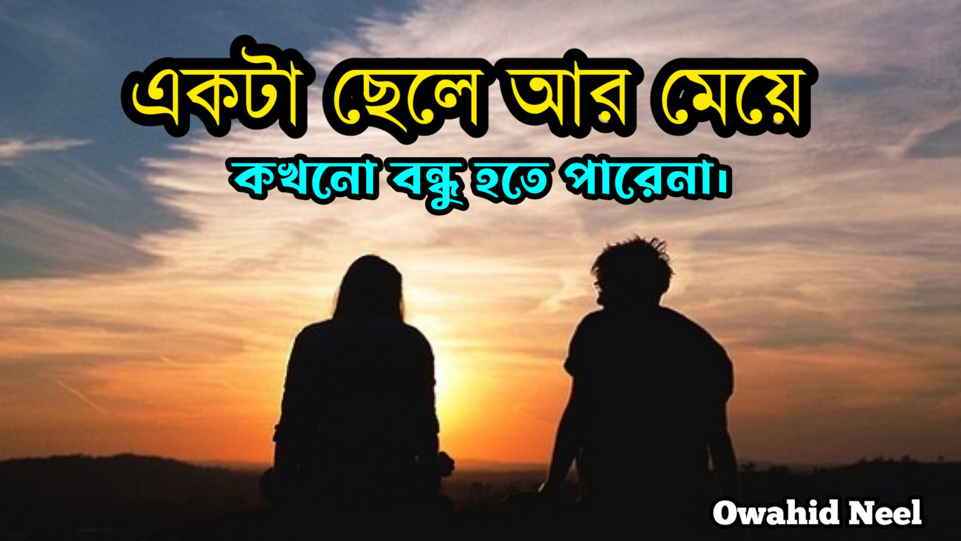 “একটা ছেলেমেয়ের বন্ধুত্ব”